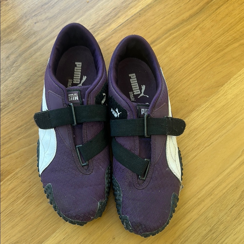 Puma Mostro, Dual-Strap Purple and White Shoes